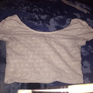 white crop top